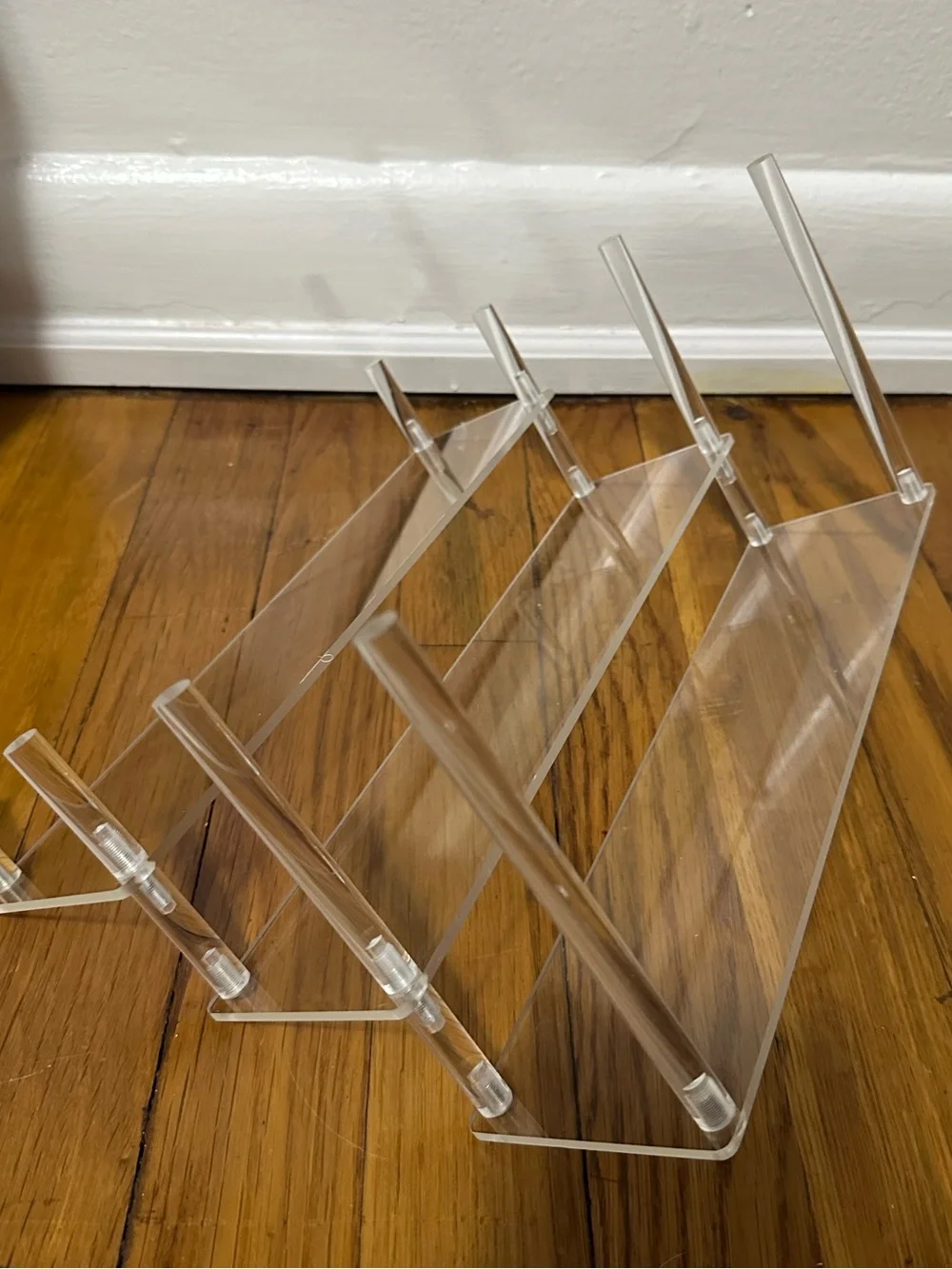 Acrylic and Wood 3-Tier Display Stand - Clear